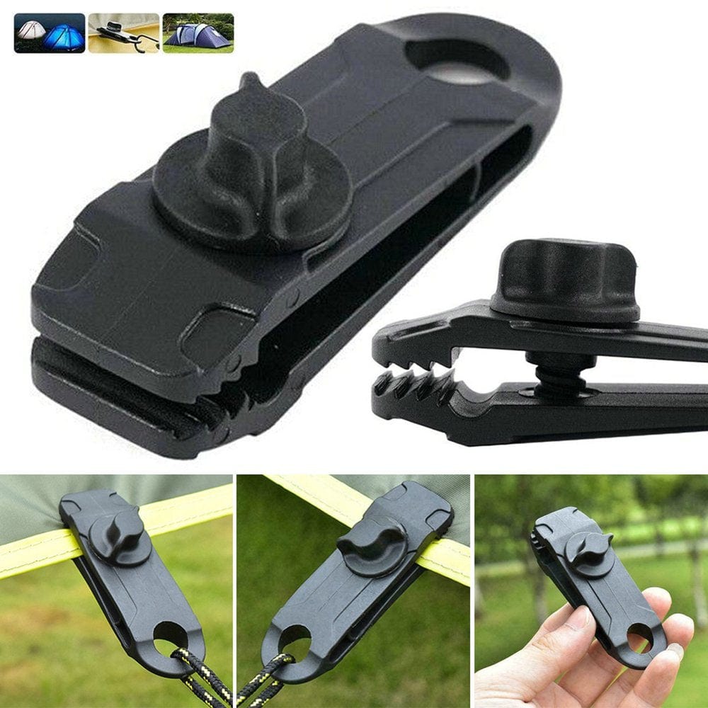 1/5/10 Pcs Reusable Hanger Tent Tarp Tarpaulin Clip Clamp Buckle Camping Tools