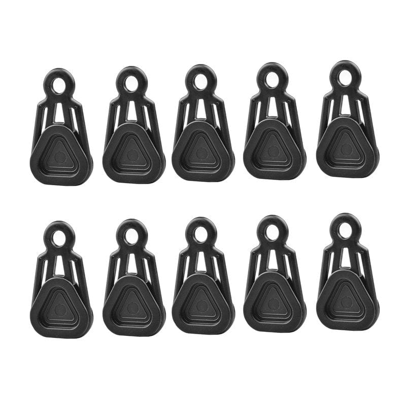 10Pcs Tarp Clamp Tent Wind Rope Clips Hangers Survival Emergency Grommet Green Clip and Hook