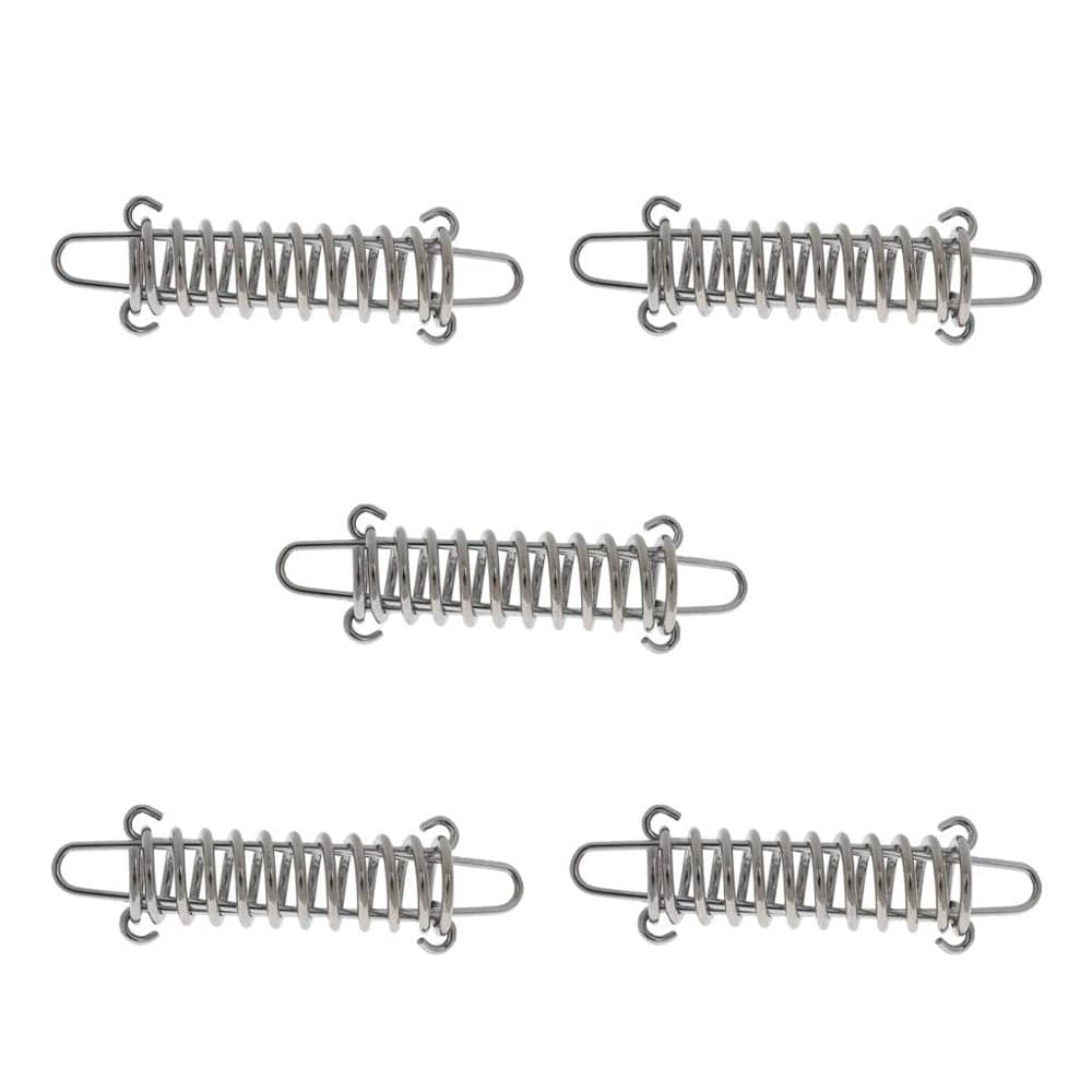 5 Pack Stainless Steel Spring Tensioner for Camping Tent Awning Accessories - Tent Canopy Tarp Tightener Adjuster Buckle, , 12Cm, Rust