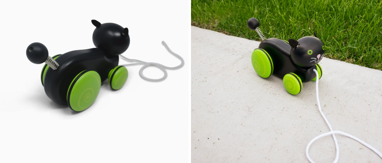 Whiskers the Cat Pull a long toy