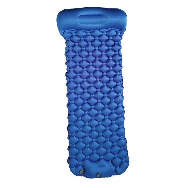 Camping Inflatable Sleeping Pad Tent Mat Cushion Air Mattress Orange