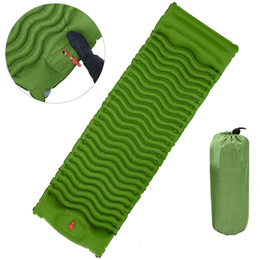 Camping Sleeping Mat Portable Inflatable Sleeping Pad Foot Press Lightweight Camping Pad for Backpacking Hiking Traveling