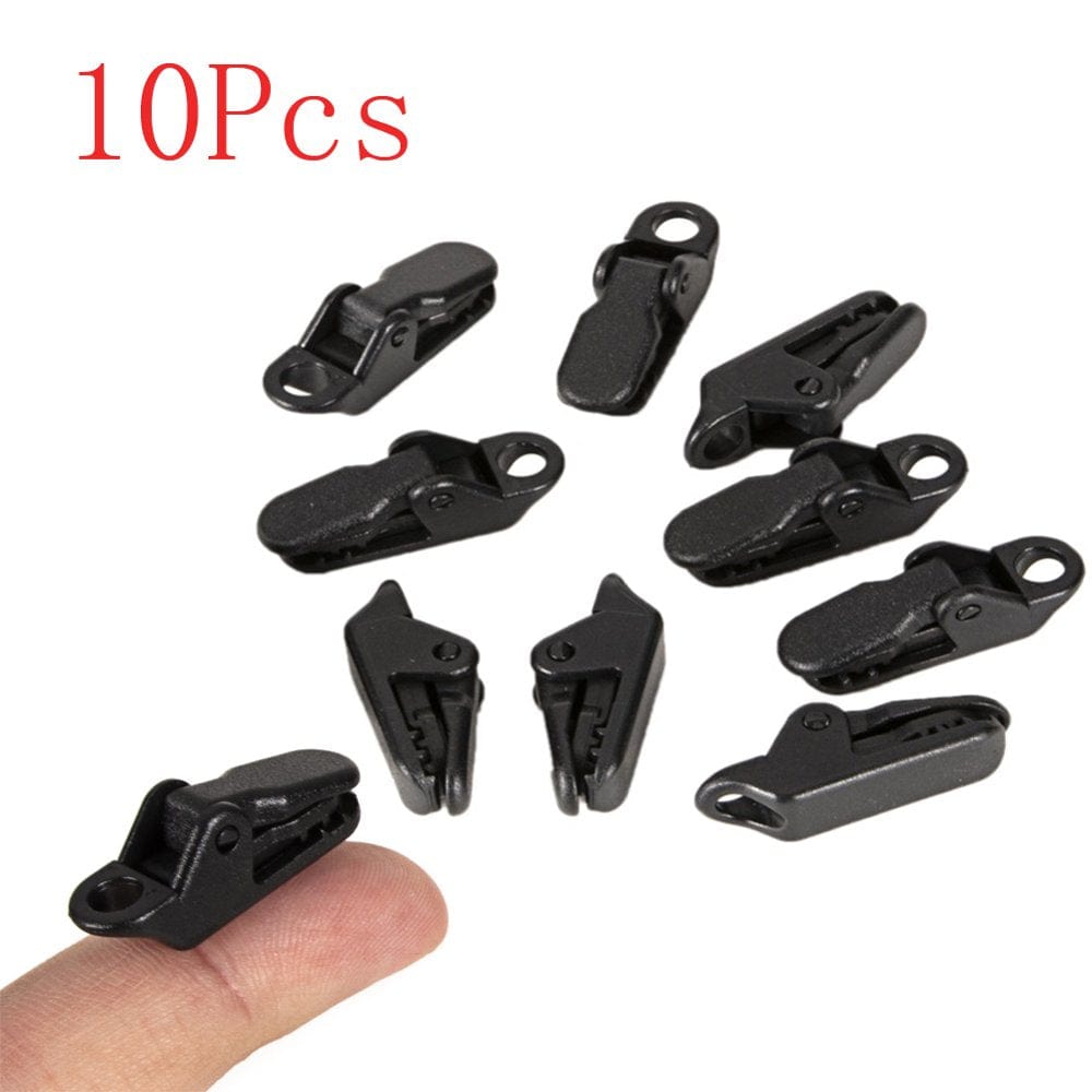 Cheers.Us 10Pcs Outdoor Camping Tent Buckles Tarpaulin Clips Fishing Tackle Accessories for Pool Car Cover Farm Garden Tarpaulin Outdoor Camping