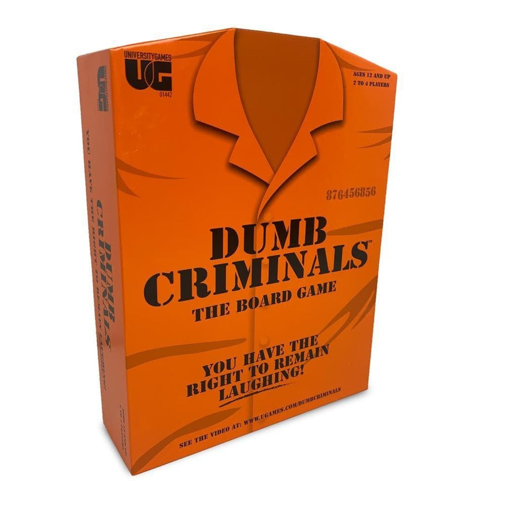 University Games Dumb Criminals Board Game, The Hilarious Party Game of True or False for 2 to 4 Players Ages 12 and Up