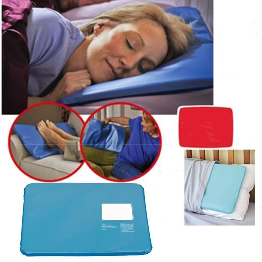 Binwwede Summer Cooling Ice Pillow Insert Pad Mat Sleeping Therapy Relax Muscle Therapy Chillow Cooling Cushion Indoor Outdoor