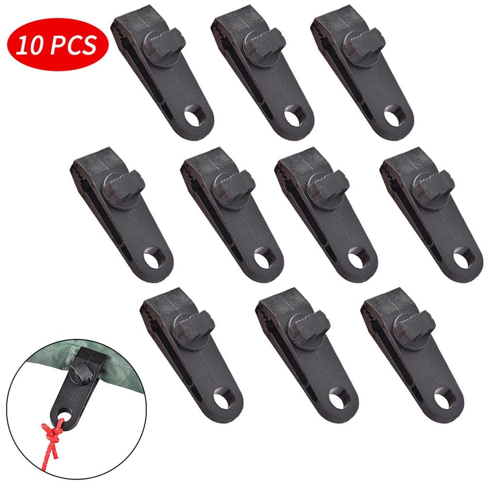 YIWULA 10Pcs Tarp Clips Heavy Duty Lock Clamps Tent Clip Awning Clamp Locking Clamp