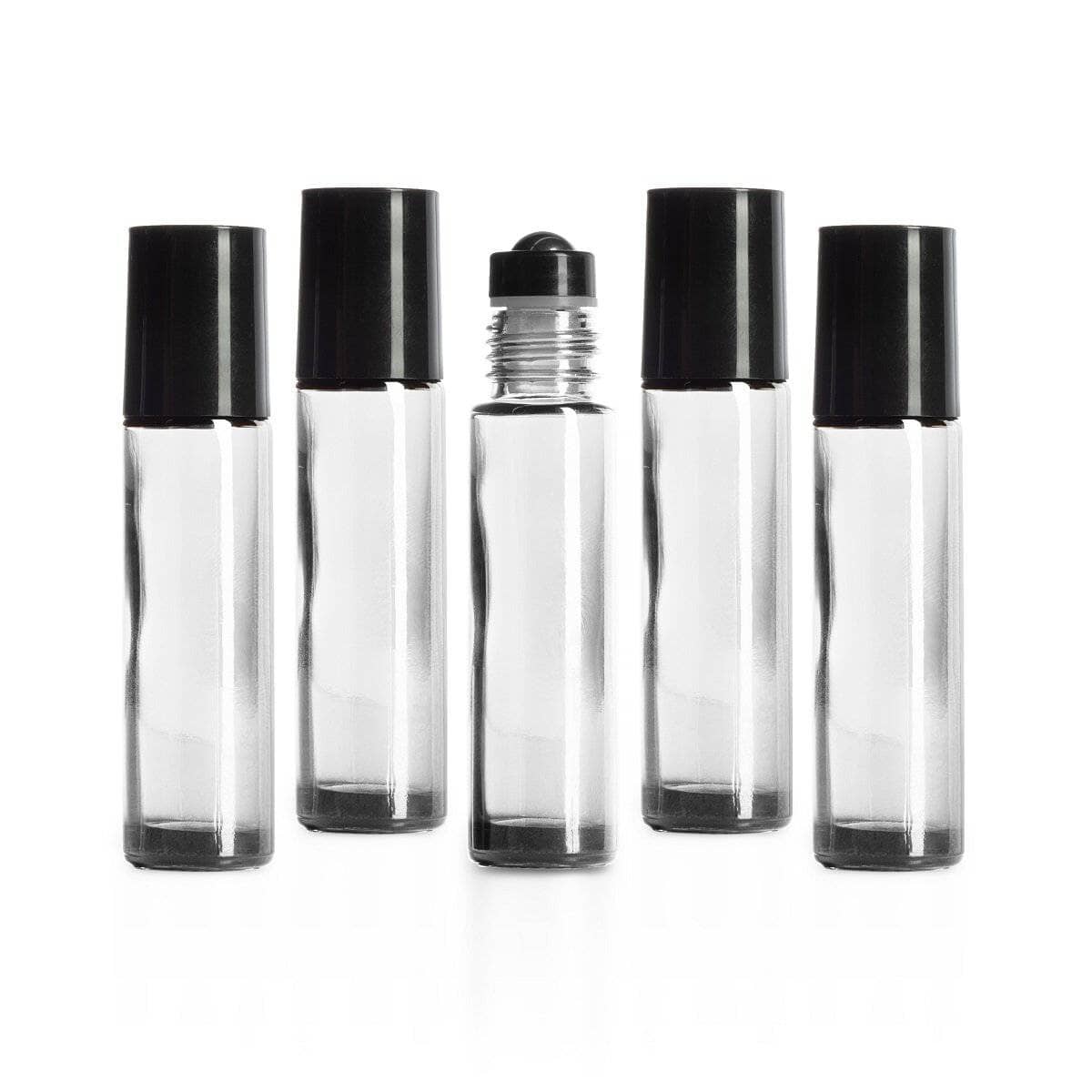 10 ml Clear Glass Bottles with Leak Guard™ Rollers (Pack of 5)