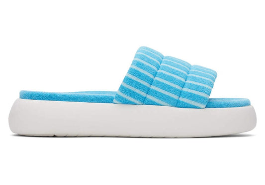 TOMS Womens Alpargata Mallow Terry Slide - Blue