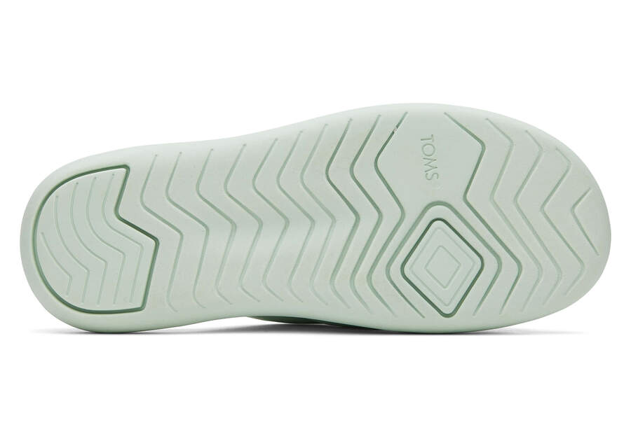 TOMS Womens Alpargata Mallow Crossover Repreve Slide - Mint Green
