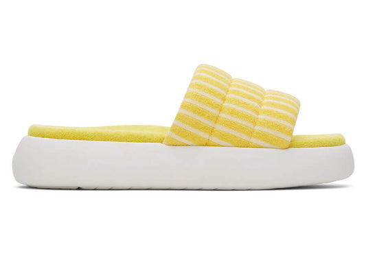 TOMS Womens Alpargata Mallow Terry Slide - Yellow