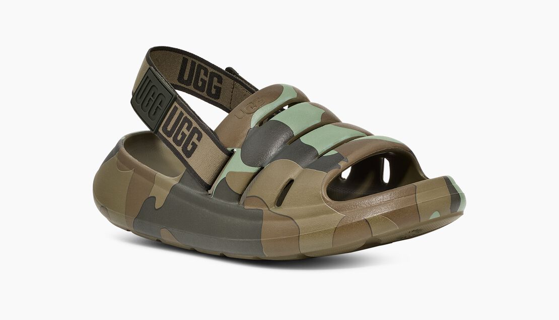 UGG Mens Sport Yeah Camopop Slide - Moss Green