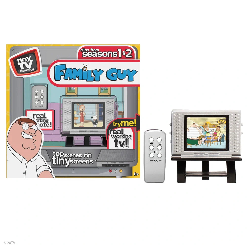 Tiny TV Classics with Working Remote Control - Family Guy: Clips from Seasons 1 & 2 (06917) LOW STOCK