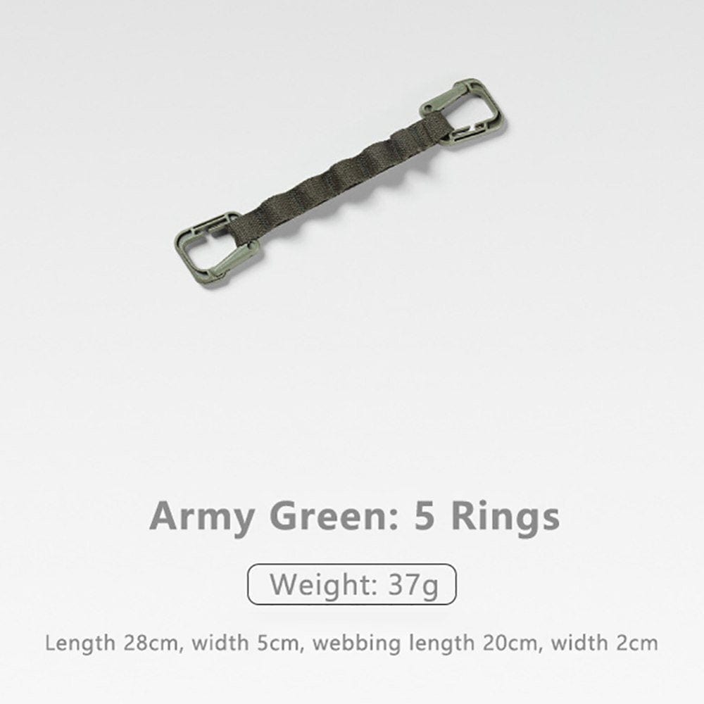 1Pc Outdoor Camping Rope Multi-Purpose Hanging Rope Tent Canopy Accessories Nylon Storage Accessories Plastic D Buckle Camping Rope Khaki M