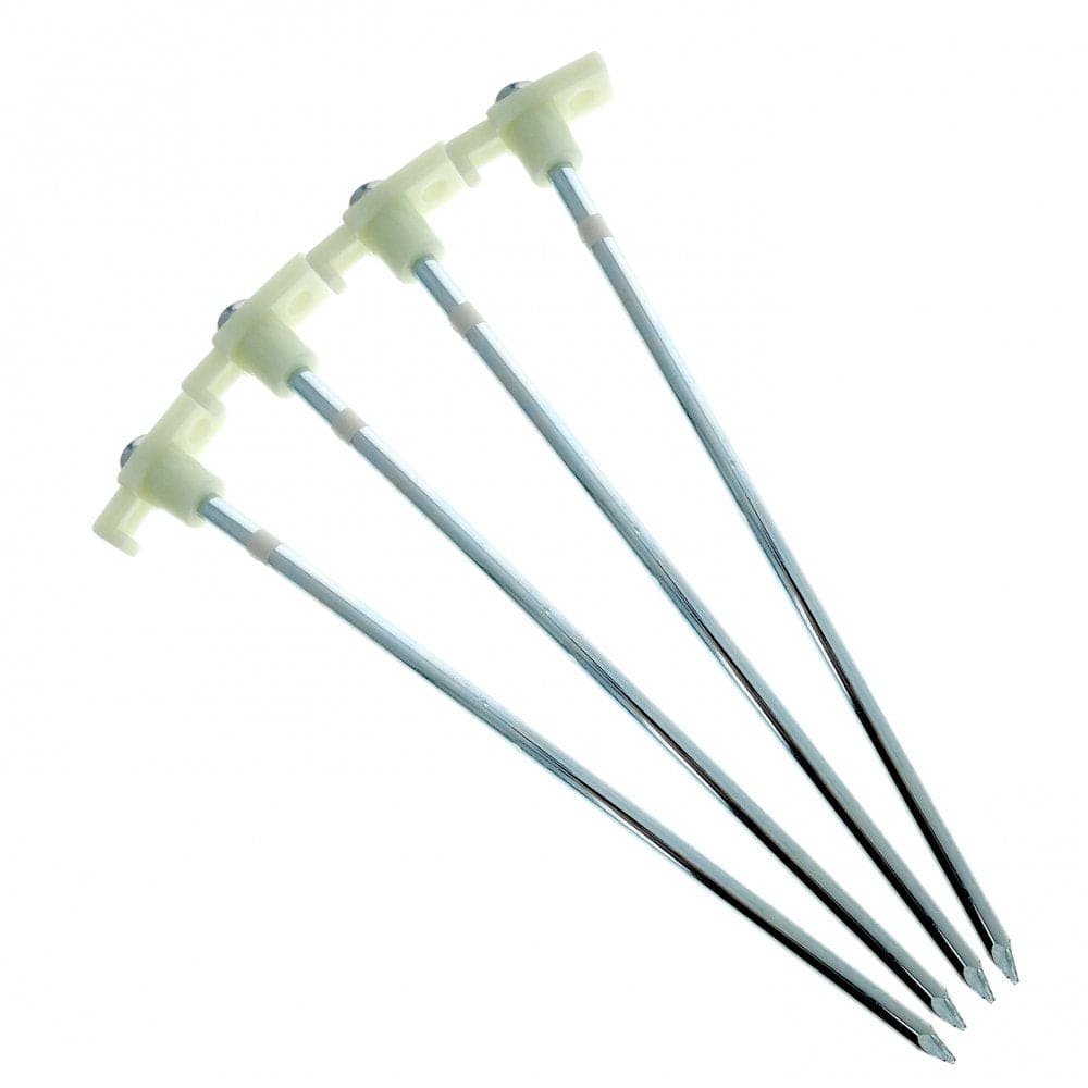 (20 Pack) ASR Outdoor Universal Galvanized Twisted Metal PVC Camping Gear Canopy Tent Stakes