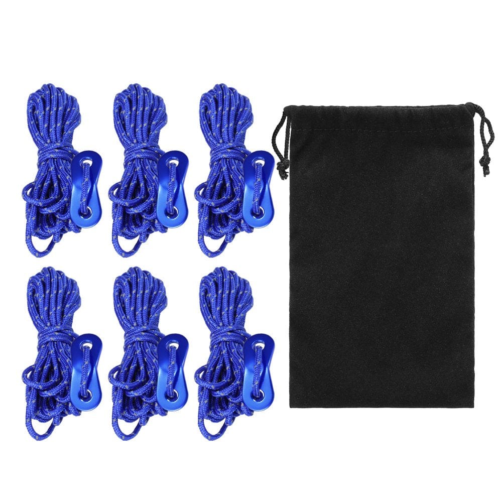 3Mm 13Ft Tent Cord Tensioner Set Reflective Rope with Adjuster Camping Canopy Tent Guyline