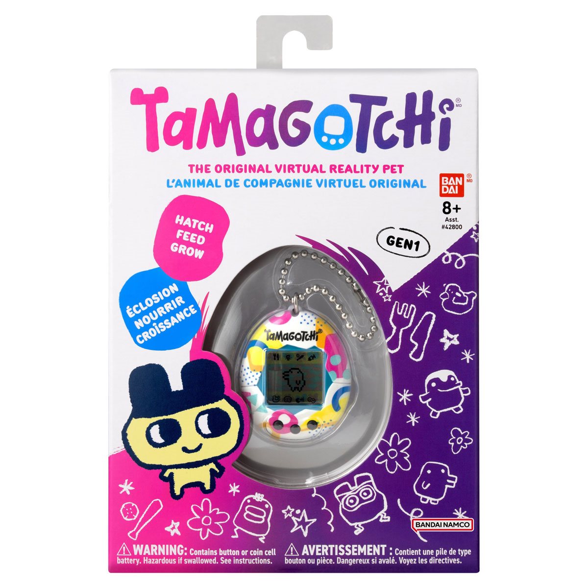 Bandai - The Original Tamagotchi (Gen 2) Memphis Style Portable Electronic Game (42957)