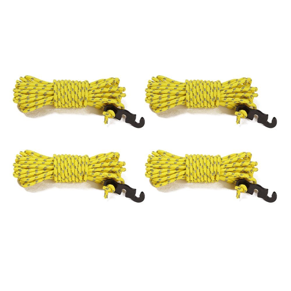 4Pcs 4M Outdoor Tent Reflective Cords Lightweight Camping Rope with Aluminum Alloy Buckle Thick Rope for Tent Tarp New Outdoor Supplies