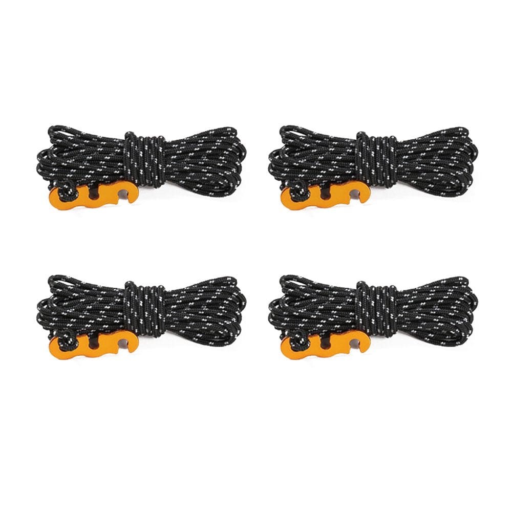 4Pcs 4M Outdoor Tent Reflective Cords Lightweight Camping Rope with Aluminum Alloy Buckle Thick Rope for Tent Tarp New Outdoor Supplies
