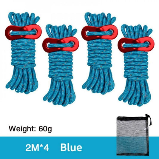 4Pcs Multifunction Tent Rope Tent Accessories Outdoor Sports Camping Hiking 200Cm Durable Rope