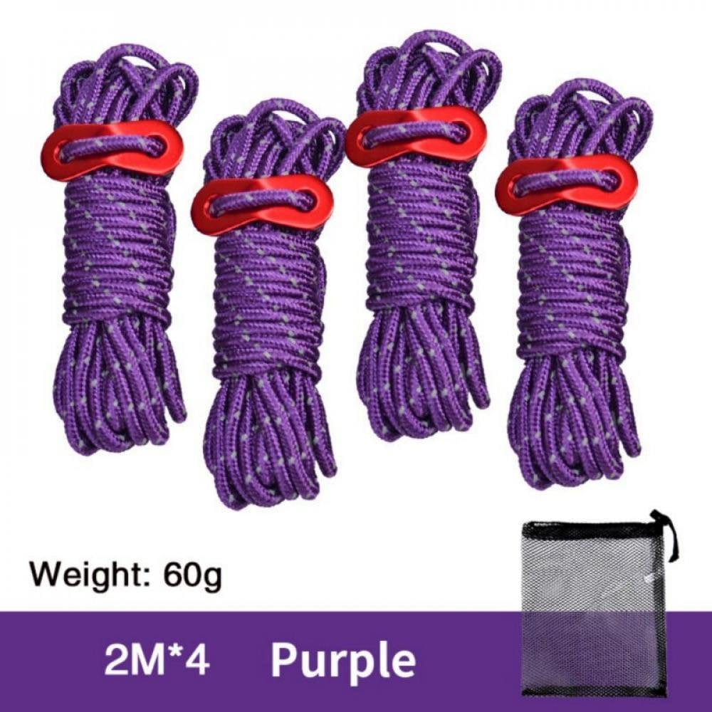 4Pcs Multifunction Tent Rope Tent Accessories Outdoor Sports Camping Hiking 200Cm Durable Rope