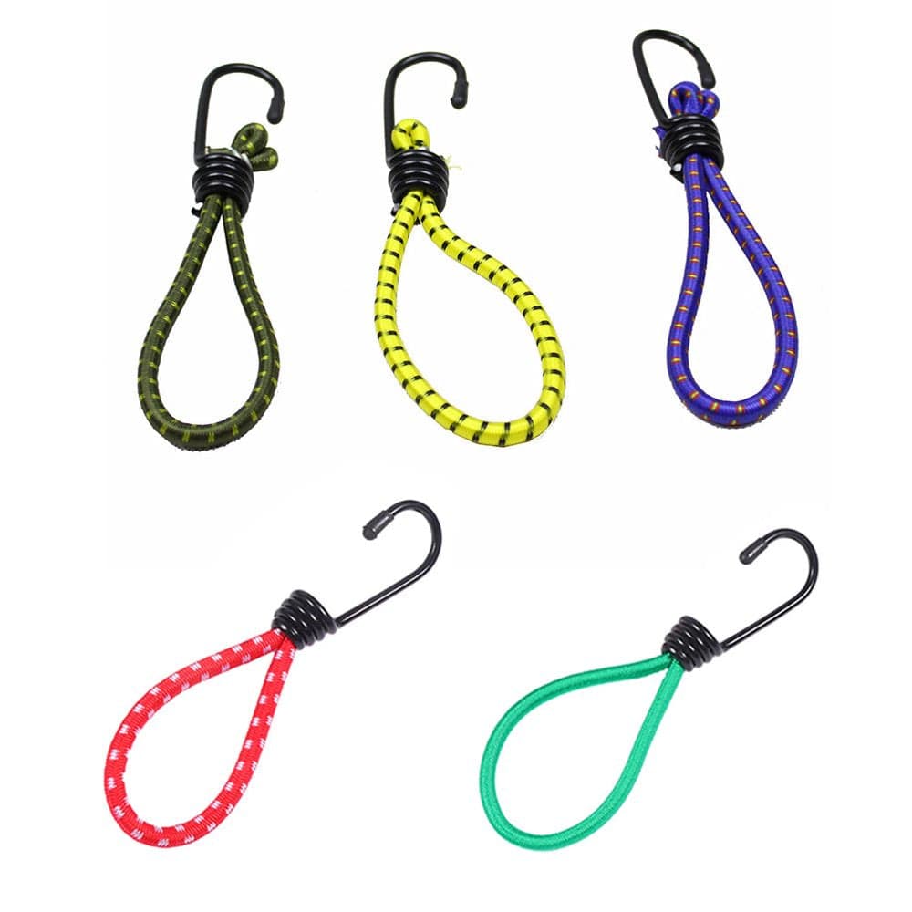 5Pcs Tent Fixed Accessories with Hook Elastic Binding Rope Buckle for Camping