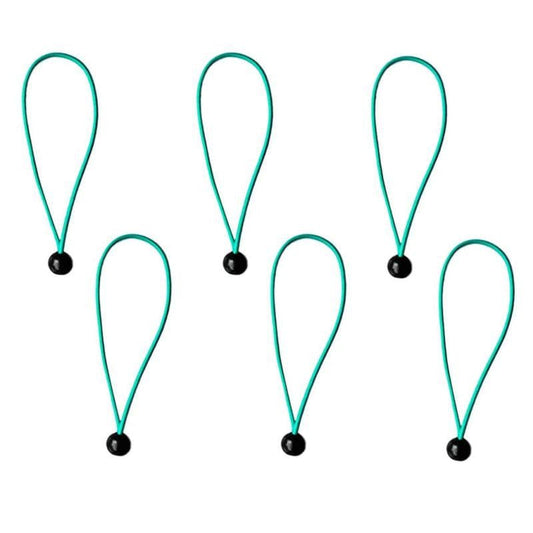6Pcs/Set 15Cm/5.9 Inch Strong Durable Ball Bungee Cords Travel Luggage Ties Rope Tent Accessories - Green