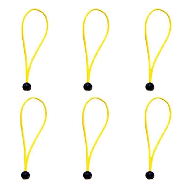 6Pcs/Set 15Cm/5.9 Inch Strong Durable Ball Bungee Cords Travel Luggage Ties Rope Tent Accessories - Green