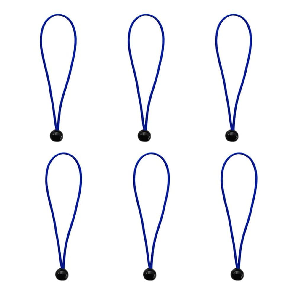6Pcs/Set 15Cm/5.9 Inch Strong Durable Ball Cords Travel Luggage Ties Rope Tent Accessories - Blue