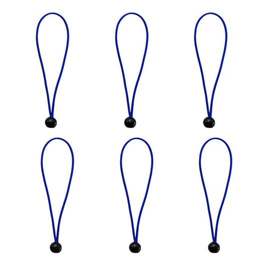 6Pcs/Set 15Cm/5.9 Inch Strong Durable Ball Cords Travel Luggage Ties Rope Tent Accessories - Blue