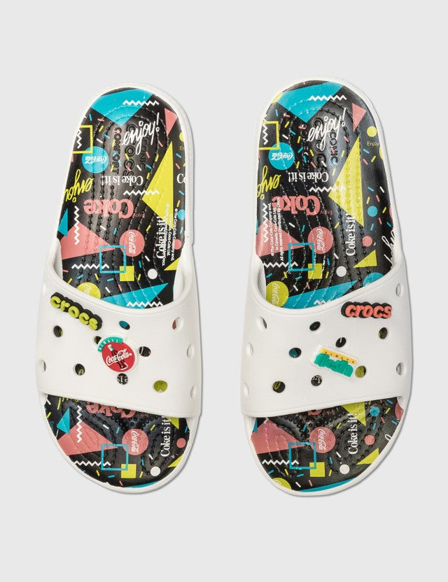 Crocs Unisex Coca-Cola Classic 90's Slide - White / Multi