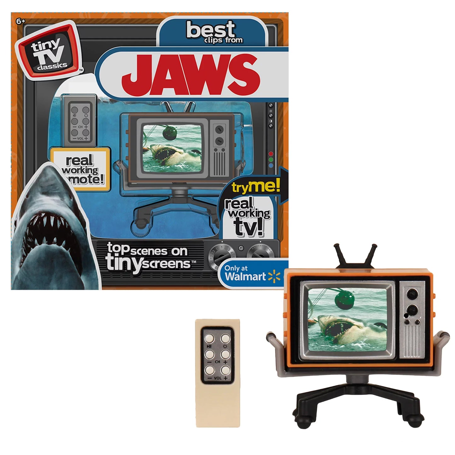 Tiny TV Classics with Working Remote Control - JAWS: Best Clips (06951) LOW STOCK