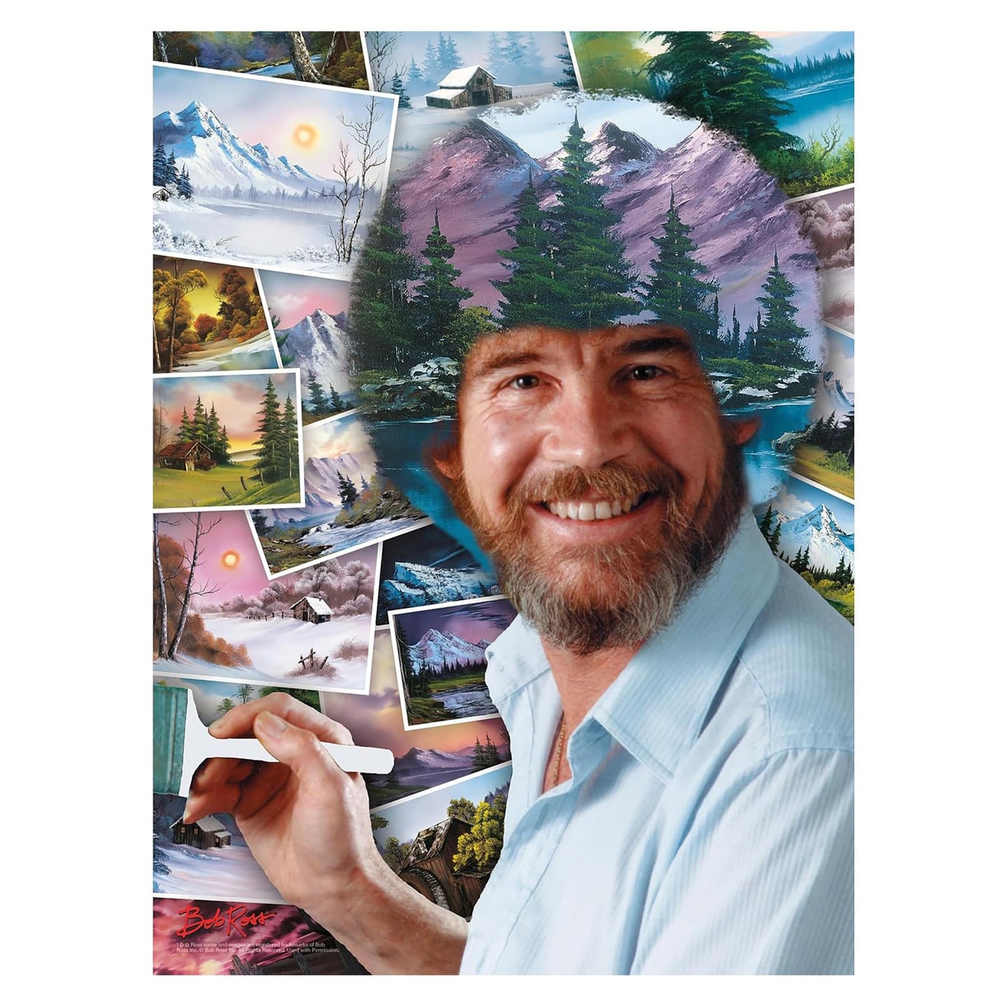 Bob Ross Hair 500 Piece Jigsaw Puzzle