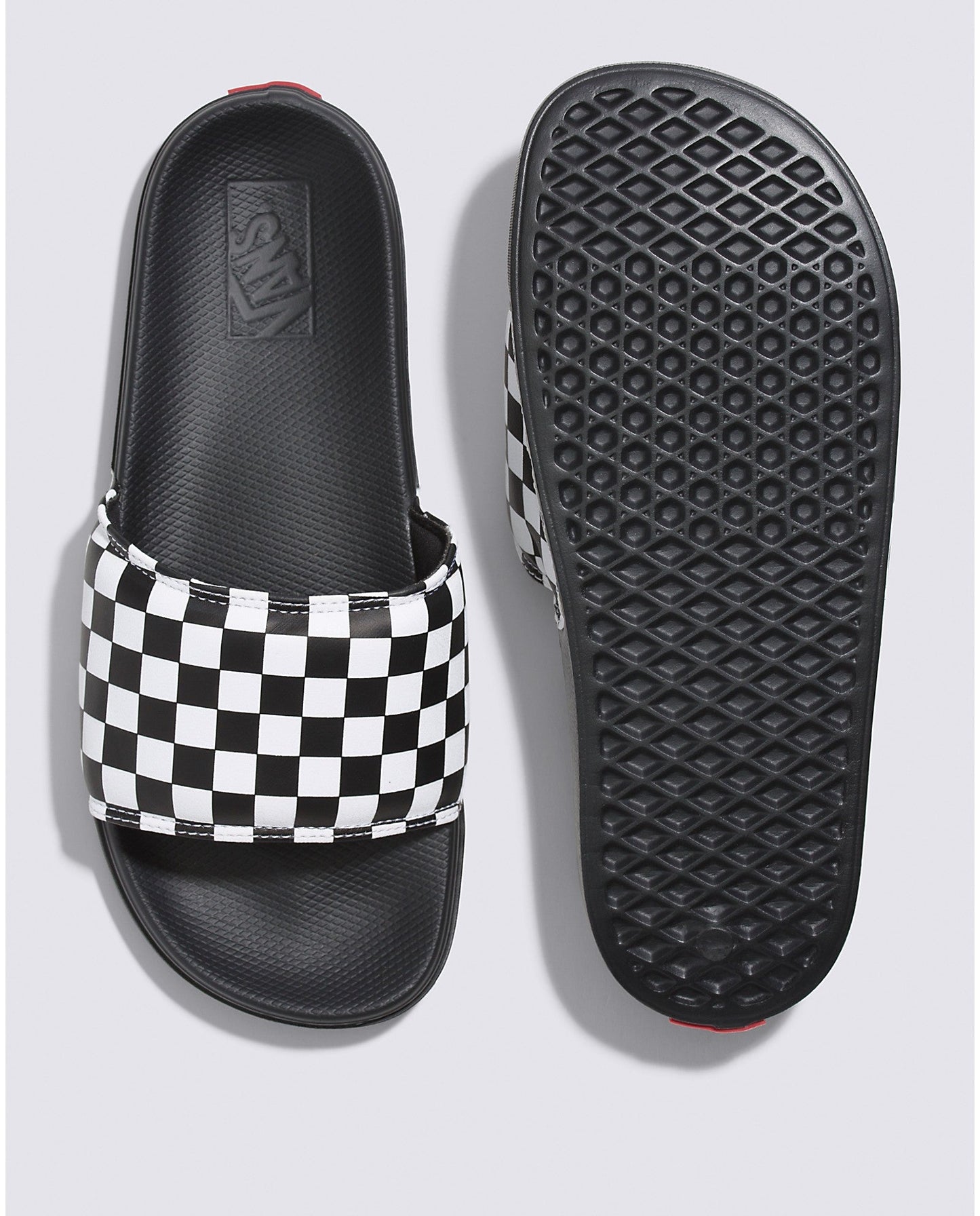 VANS Unisex La Costa Slide - Checkerboard White / Black