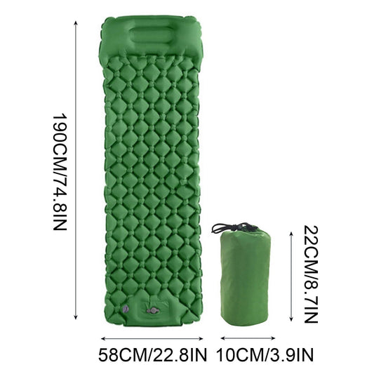 XMMSWDLA Sleeping Pad for Camping, Self Inflating Sleeping Pad with Pillow Built-in Pump, Compact Ultralight Camping Mat for Camping, Backpacking, Hiking, Tent