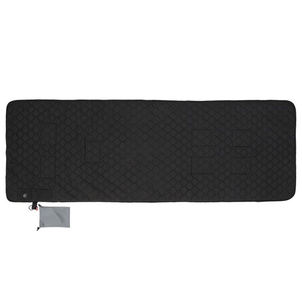 Yucurem 7 Zones 3 Gear Heated Sleeping Pad USB Powered Mat for Outdoor Travel (Black)