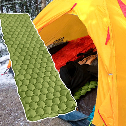Zougou Sleeping Pad For Camping - Ultralight Sleeping Mat For Camping, Backpacking, Hiking - Lightweight, Inflatable & Compact Camping Atmosphere Mattress Green Free Size