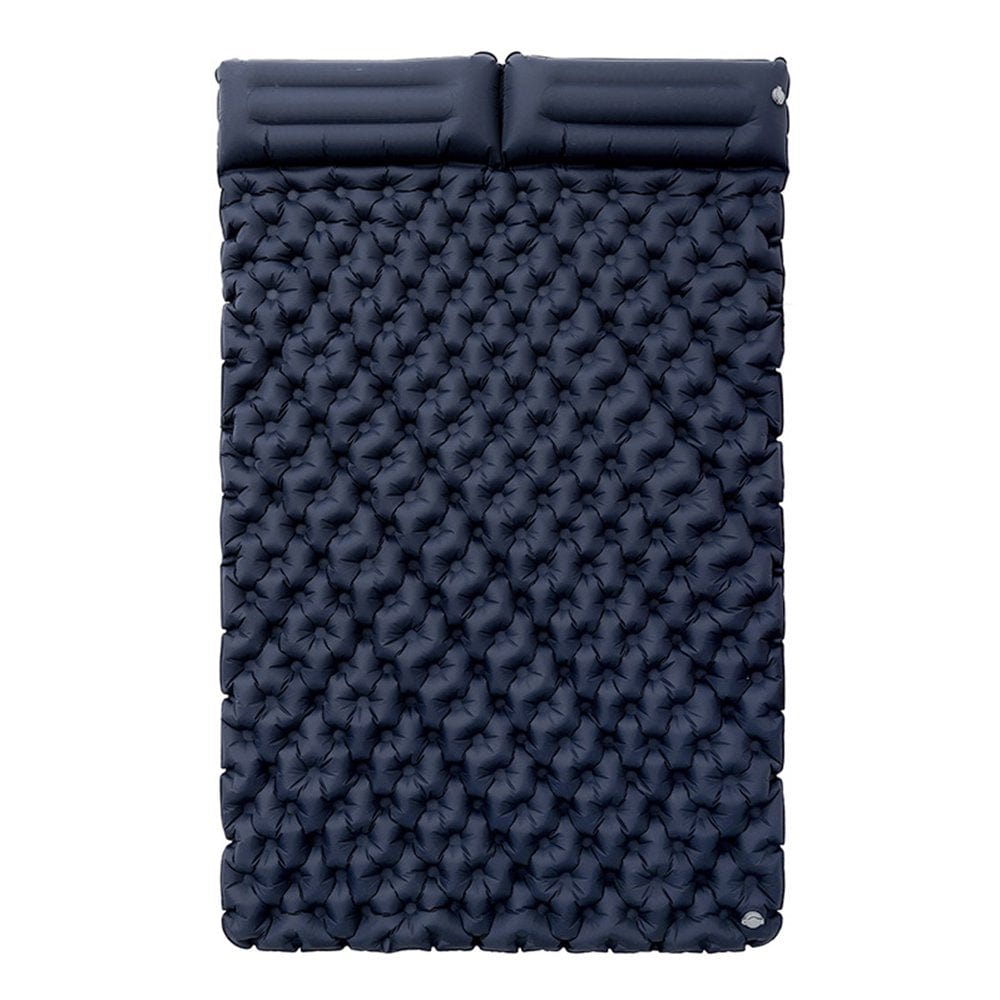 BESTHUA Double Sleeping Pad for Camping | Thick Camping Mat with Pillow | Waterproof Air Mattress for Hiking, Backpacking, Inflate and Deflate Quickly