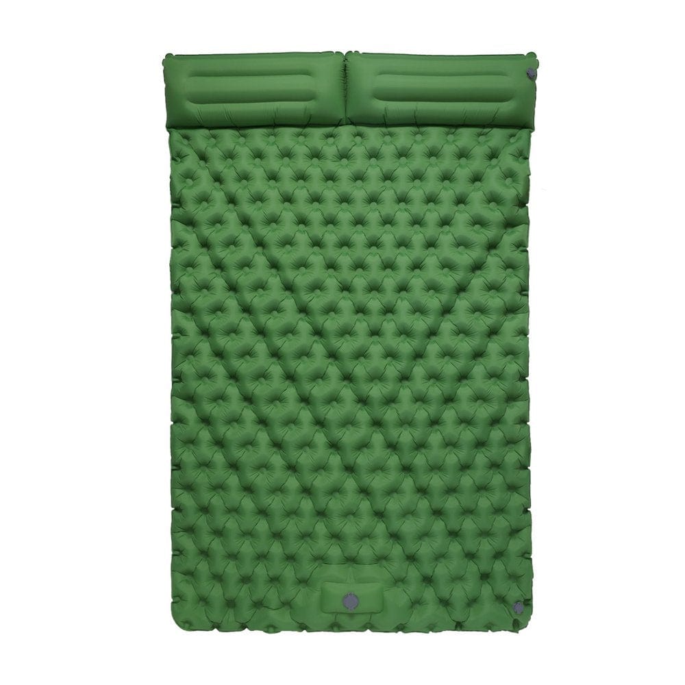 BESTHUA Double Sleeping Pad for Camping | Thick Camping Mat with Pillow | Waterproof Air Mattress for Hiking, Backpacking, Inflate and Deflate Quickly