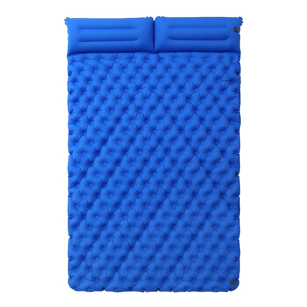 BESTHUA Double Sleeping Pad for Camping | Thick Camping Mat with Pillow | Waterproof Air Mattress for Hiking, Backpacking, Inflate and Deflate Quickly