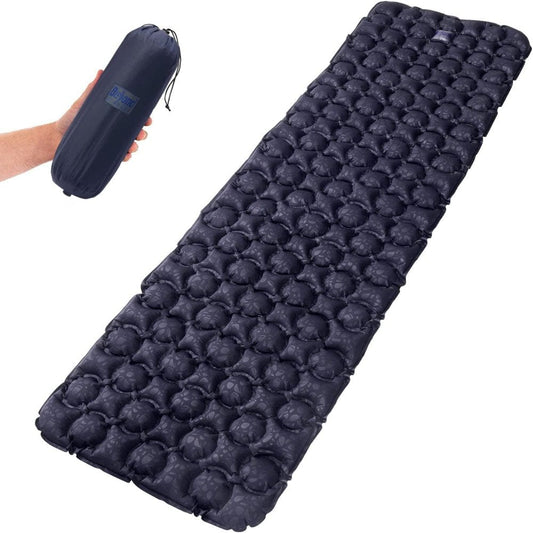 Beyondhome Sleeping Pad, 74.5"L X 23"W X 2.1" Th One Person Camping Mattress for Backpacking, Hiking- Navy Blue