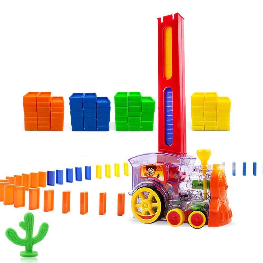 Building and Stacking Toy Blocks Domino Set