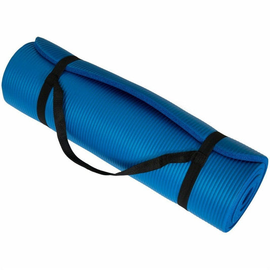 Camping Sleeping Mat Thick .50 Half Inch Padding Foam Travel Blue 71 X 24