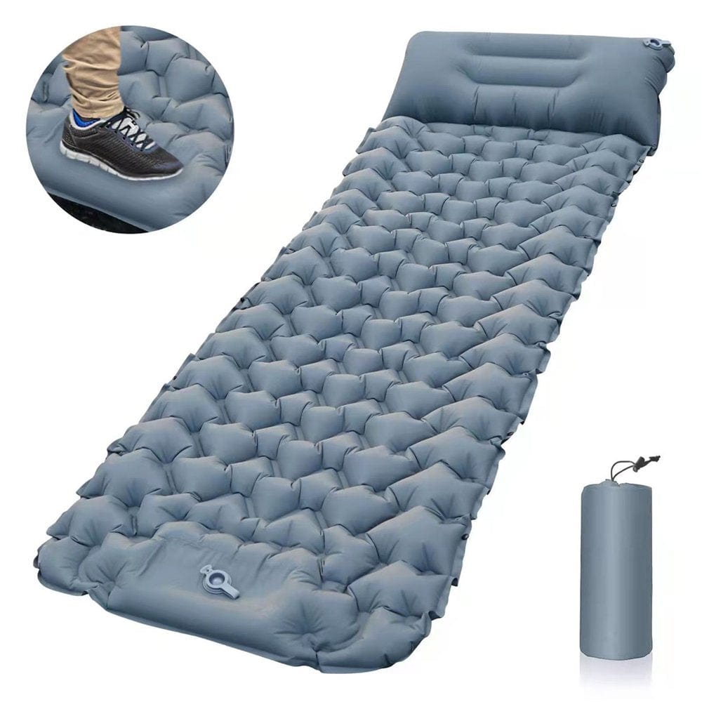 Camping Sleeping Pad - Camping Air Mattress Extra Thickness 3.5 Inch Inflatable Sleeping Mat with Pillow Built-In Pump, Compact Ultralight Waterproof Sleeping Pad for Camping, Hiking, Traveling