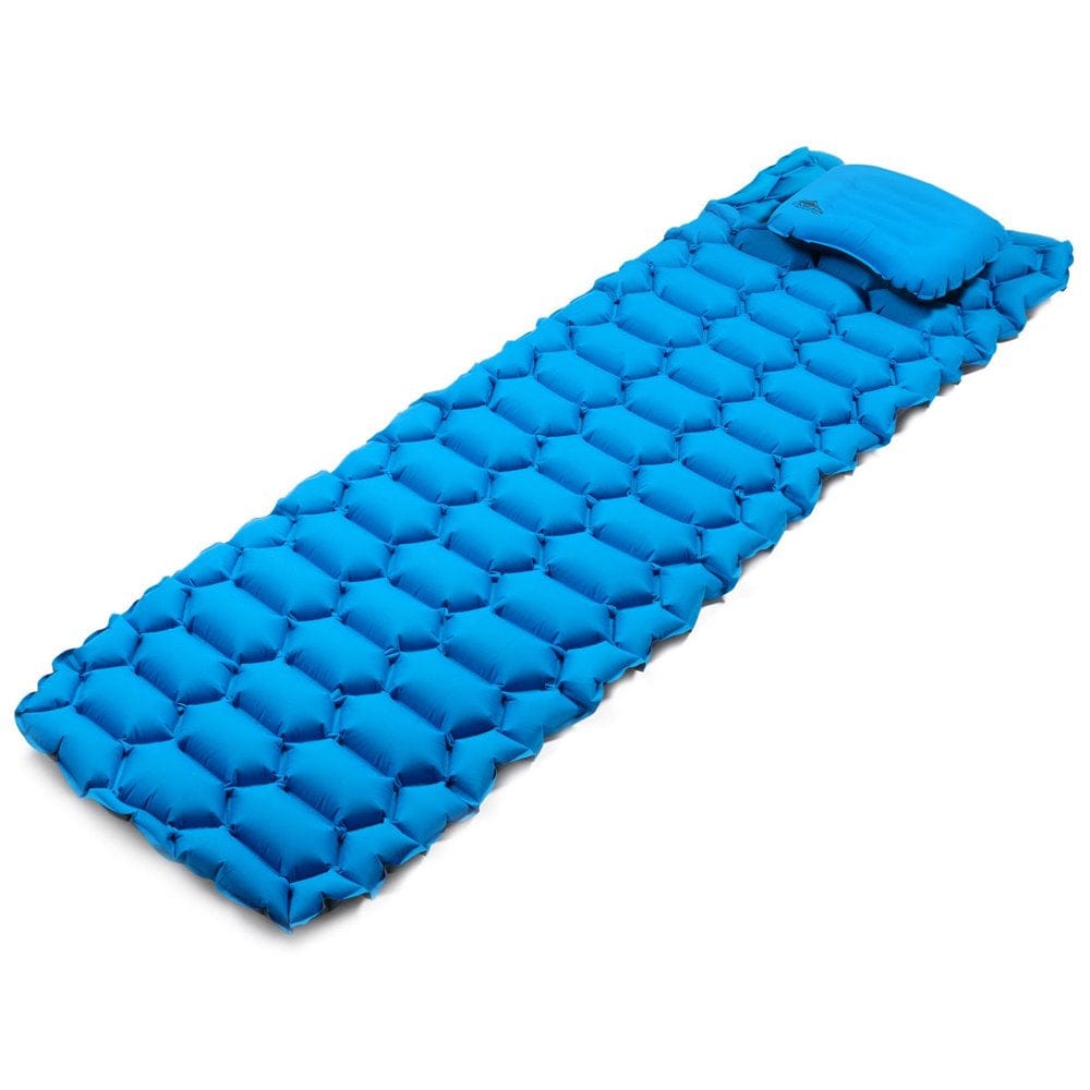 Cascade Mountain Tech Insulated Sleeping Pad with Pillow - Blue