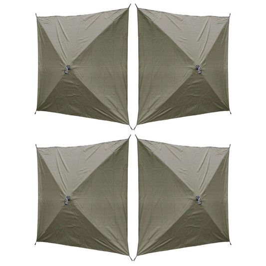 Clam Quick Set Screen Hub Green Tent Wind & Sun Panels, Accessory Only (4 Pack)