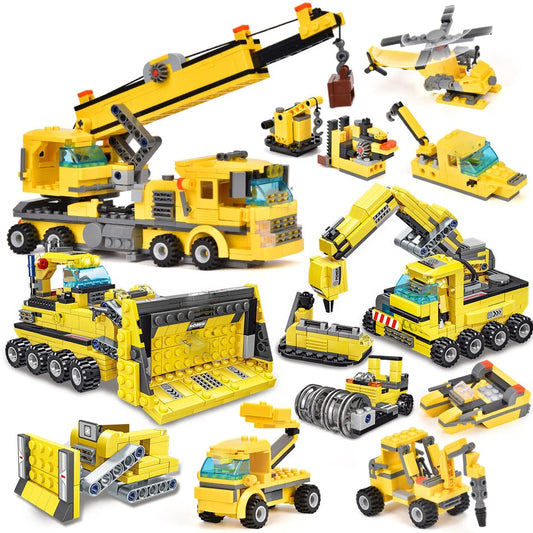 Construction Truck Building Blocks City Building Bricks Set