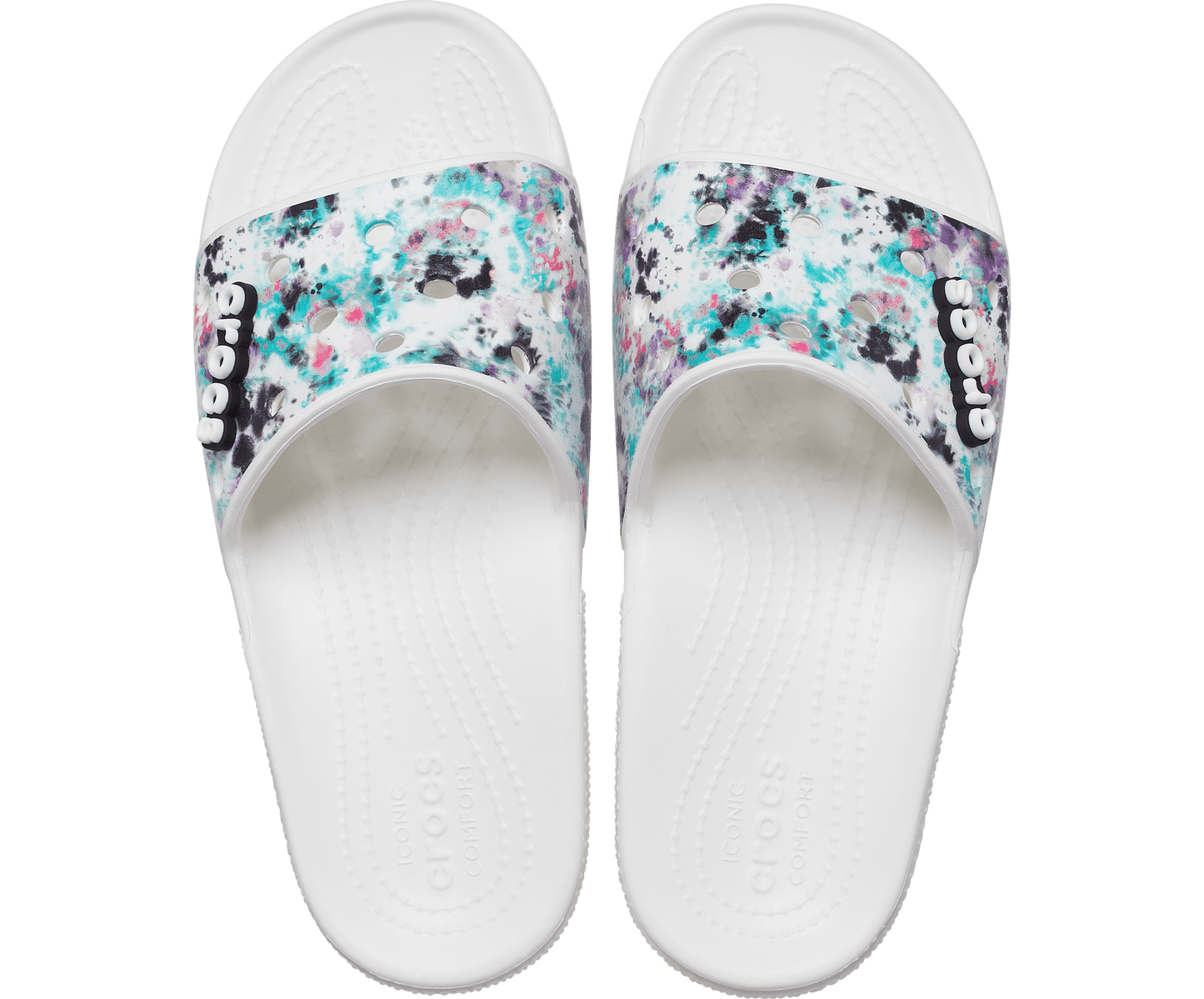 Crocs Unisex Classic Tie Dye Slide - White