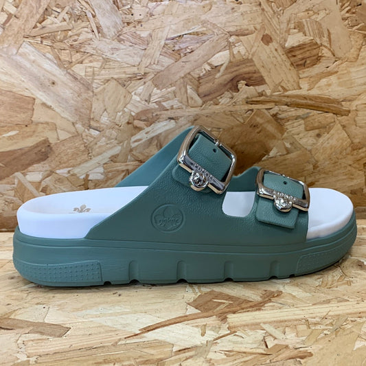Rieker Womens Fashion Sandal - Green