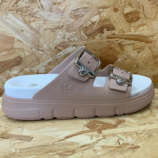 Rieker Womens Fashion Sandal - Rose Pink