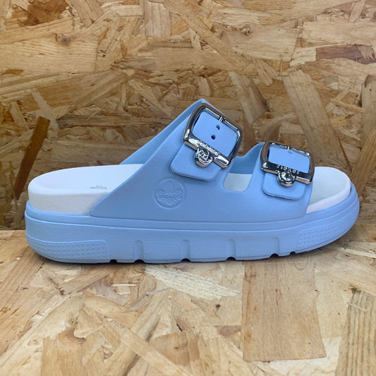 Rieker Womens Fashion Sandal - Blue